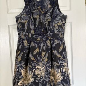 Jessica Howard Navy and Gold Floral Dress